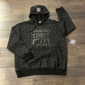 Vision Street Wear VSW Hoodie Sweatshirt skate skateboard BMX black new Mens XL
